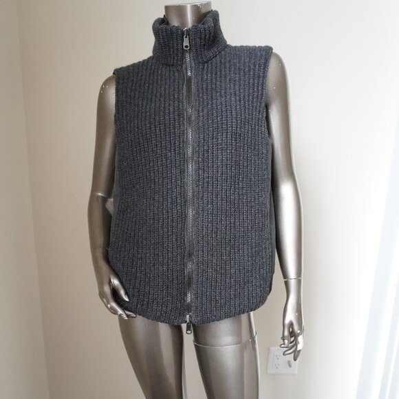Brunello Cucinelli Cashmere Vest Monilli Reversible Size 10 XL New Tag $4350 - Picture 7 of 15